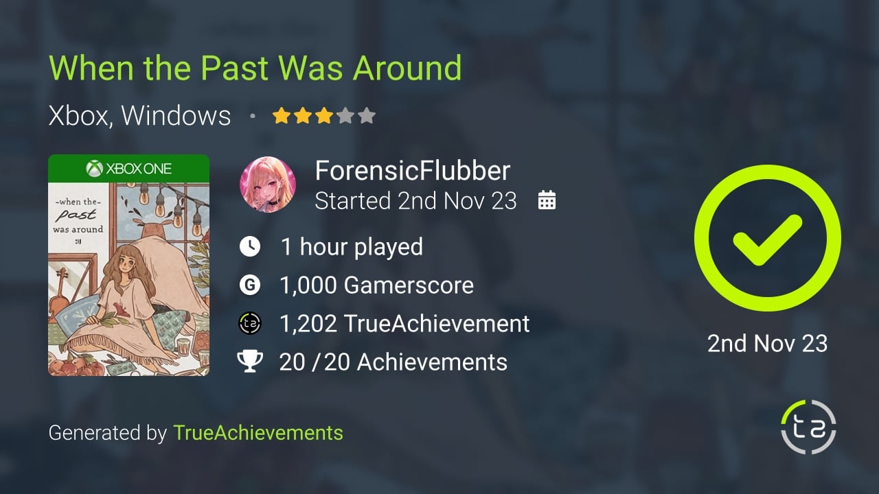 When the Past Was Around achievement summary